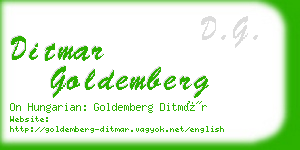 ditmar goldemberg business card